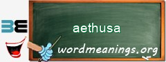 WordMeaning blackboard for aethusa